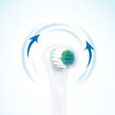 Rotating Anti Slip Waterproof Electric Toothbrush with 2 Brush Heads Green Newly