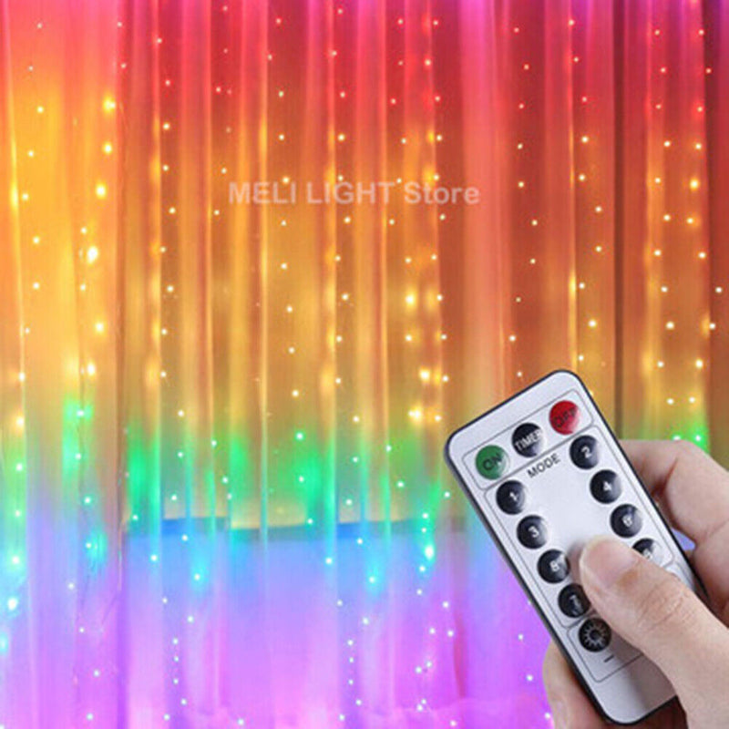 200 LED Fairy String Lights Garland Lamp with Remote (Hook Colorful) Newly