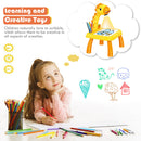 Kids Drawing Projector Table Smart Drawing Board Toddler Learning Paint Tools