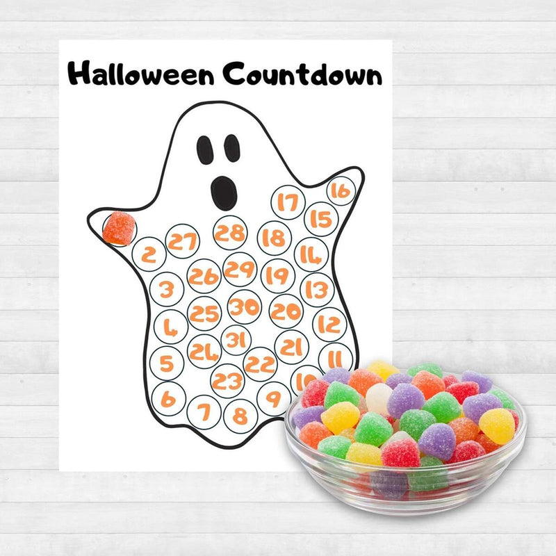 Halloween Countdown Calendar Poster Festive Atmosphere Pendant Wall Decor`