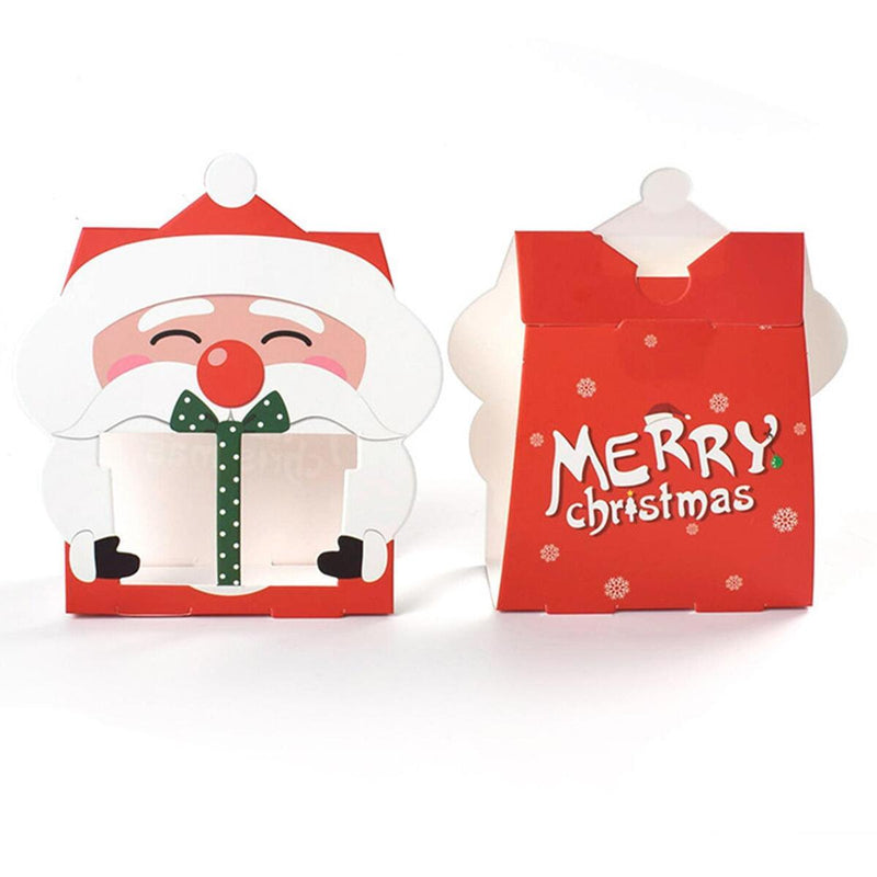 8pcs Santa Claus Cookie Bag Nougat Candy Paper Card Decoration Kids Gift,`
