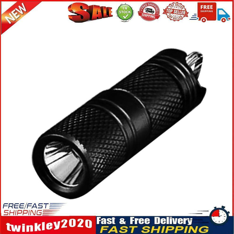 XPG LED Camping Pocket Torch 120lm Handheld Mini Keychain Flashlight Black Newly