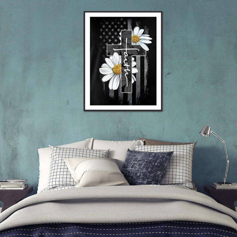 5D DIY Diamond Painting Kits Abstract Cross Full Round Drill Home Decoration Set