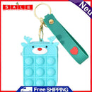 Push Bubbles Pen Shape Wallet Keychain Silicone Stationery Storage Bags for Kids