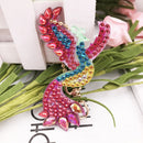 4pcs DIY Full Drill Diamond Key Chain Phenix Pendant Embroidery Keyrings Craft