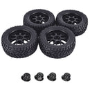4Pcs Inserts 1.9 inch Hex Hub Beadlock Wheel Rims Tires Sets for 1/10 Axial Hsp