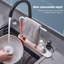 1set Telescopic Sink Storage Rack Holder Adjustable 2-in-1 Sink Basket