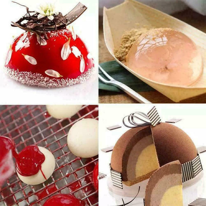 Flat round mousse cake mold DIY baking mold silicone G3L6