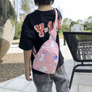 Children Cartoon Messenger Bag Money Pouch Dinosaur Horn Horse Print Chest Bags