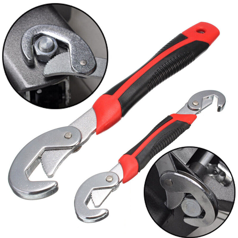 2Pcs Multi-function Universal Quick Snap'N Grip Adjustable Wrench Spanner