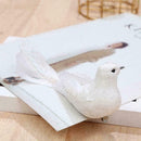 White Doves Feather Artificial Foam Lover Peace Doves S2W0 Bird Home Decor G9K4