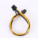 6 Pin Male to 8 Pin Male PCIe Power Adapter Cable PCI-E 6 Pin to 6+2 Pin 25 inch