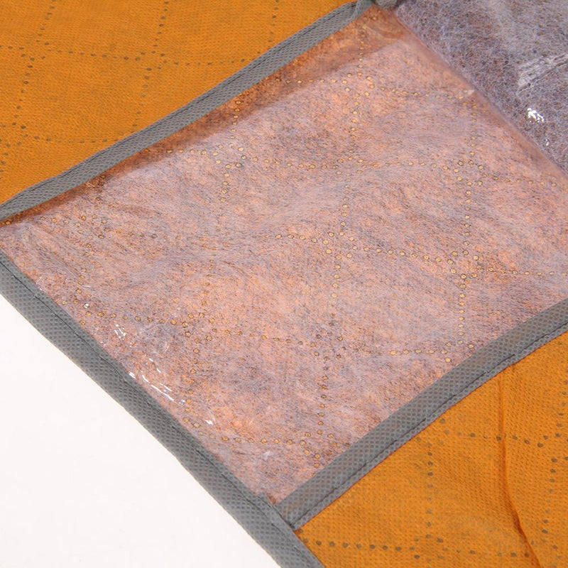 Large Storage Bag Box for Clothes Quilt Duvet Laundry Pillows(Orange)