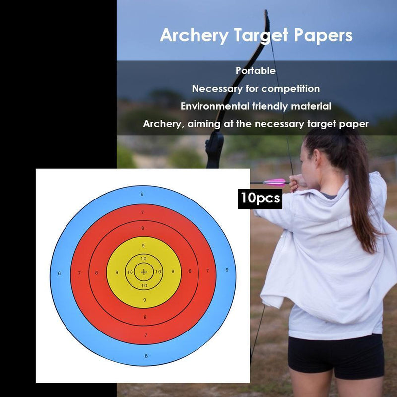 10pcs Archery Target Paper 400x400mm Equipment Darts Target Training Paper for B