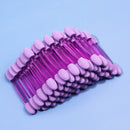 50pcs Eye Shadow Brush Double Sided Beauty Women Makeup Brushes (Purple)