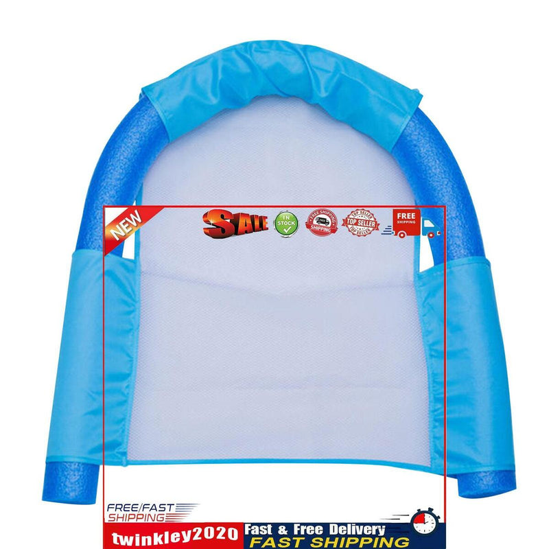 Floating Pool Noodle Chair - Water Hammock Multi-Purpose (7.5x150cm Blue) Newly