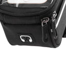 Waterproof Bicycle Front Tube Bag 6in Phone Touch Screen Saddle Bag (Black)