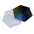 DIY Art Coaster Hexagon Stripe Crystal Mold Tray Mould Table Mat Coasters