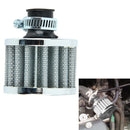 Details about  12mm Sliver Car Motor Cold Air Intake Filter Turbo Vent Cran