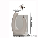 Flower Arrangement Home Decoration White Ceramic Flower Vase Tabletop Ornaments