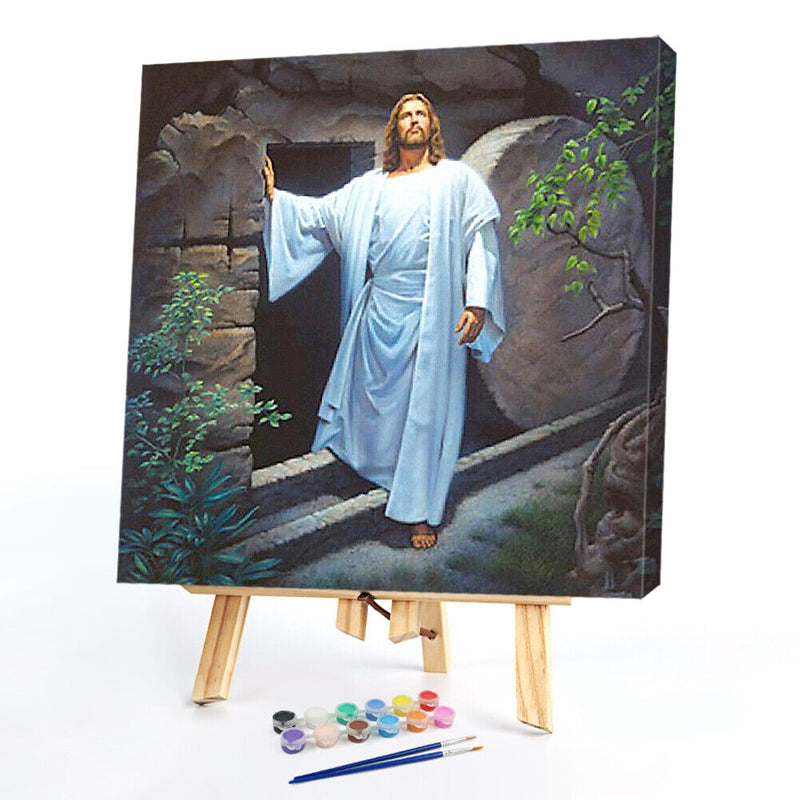 Oil Paint By Numbers Picture DIY Painting Jesus God Acrylic Paint Art Decor