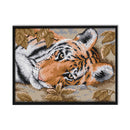 14CT Stamped Cotton Thread Cross Stitch Kit Lying Tiger Embroidery (DA244) Newly