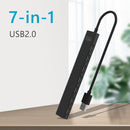 USB 2.0/3.0 HUB Adapter Multi USB Splitter 7 Ports USB Expander for PC Computer
