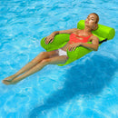 Floating Row Swimming Pool Inflatable Foldable Water Hammock Bed (Green) Newly
