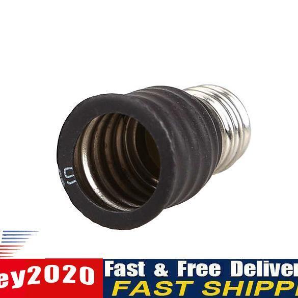 1X E12 to E14 LED Bulb Lamp Holder Lamp Adapter Socket Adapter Black Newly