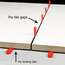 100pcs Ceramic Wedge Tile Spacer Floor Leveling System Locator (Red 5mm) Newly
