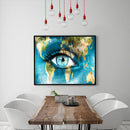 Blue Eyes Oil Paint By Numbers Kit DIY Acrylic Painting on Canvas Frameless