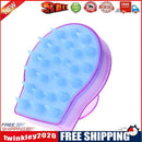 Silicone Shampoo Scalp Massage Brush Shower Body Massager Brushes (Purple)