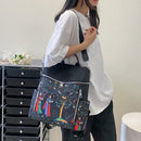 #A Retro Ethnic Backpack Women Student Girl Oxford Cloth Large School Book Bags