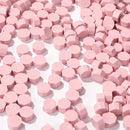 100pcs DIY Octagonal Wax Stamp Pink Ancient Tablet Pill Beads for Envelope