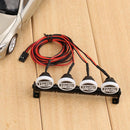 4LED White Lights Round Lampshade for 1/10 Axial Climbing Car Crawler Part Newly