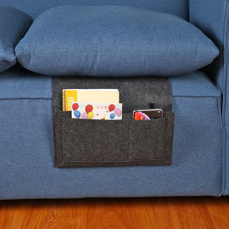 Bed Caddy Storage Organizer Felt Bedside Pocket Sofa Desk Bag TV Remote Holder