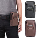 5pcs Fashion Men Leather Card Bag Wallet Zipper Purse Phone Pocket(Brown)