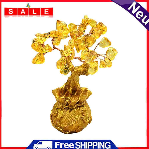 Crystal Money Tree Wealth Prosperity Bonsai DIY Living Room Feng Shui Decoration