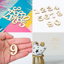 10pcs Rustic Wooden Digital Number DIY Handcraft Table Scatter Home Decorat