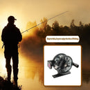 55mm Plastic Metal Winter Ice Fishing Reels Portable Fishing Reel (Black)
