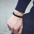 Fashion Mens Punk Leather Wrap Braided Wristband Cuff Bangle Punk Bracelet X2I6