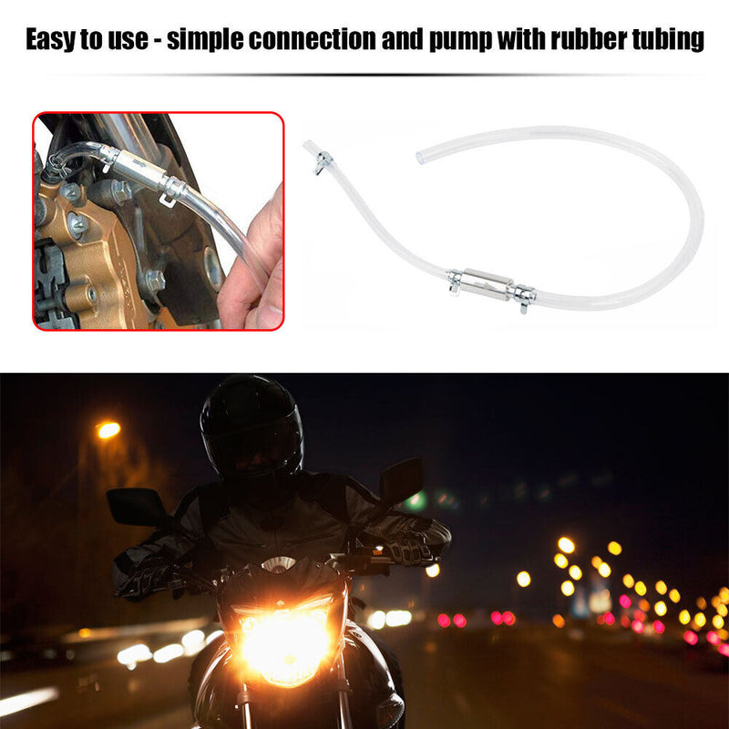 Motorcycle Car Hydraulic Clutch Brake Bleeder One Way Valve Hose Bleeding Tool
