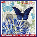 5D DIY Butterflies Full Round Drill Diamond Painting Kit Craft Home Wall Deco