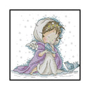 Partial Embroidery Stamped Cross Stitch 14CT DIY Cotton Art Angel with Birds Kit