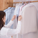 2pcs Zipper Clothes Dust Cover Space Saving Laundry Hanging Bag Home Accessories
