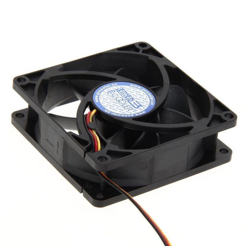 Mute 80mm Computer PC Case 3/4 Pin Cooling Fan with Screw Pad for PC CUP  Newly