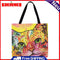 Jumper car shopping bag with colourful cat motif, shoulder bag