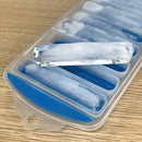 10 Holes Silicone DIY Ice Cube Moulds Long Thumb Chocolate Bar Mold (Blue) Newly