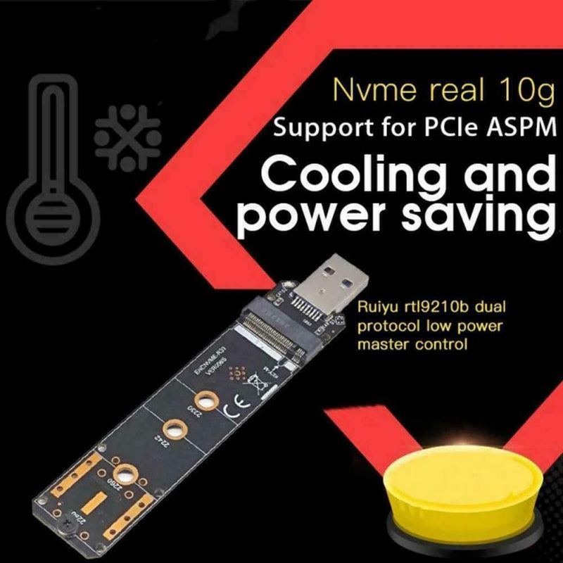 M.2 to USB Adapter M Key NGFF M2 PCIe SATA to USB 3.1 SSD Gen Type Card A 2 T7A7