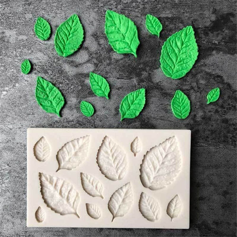 DIY Chocolate Leaves Tree Shape Silicone Fondant Mold Cake Decor Mould